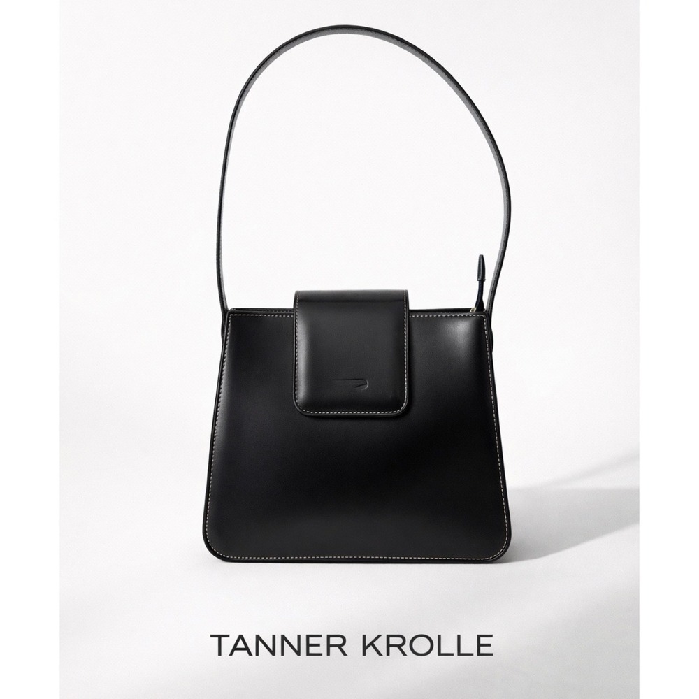RARE TANNER KROLLE LONDON BLACK LEATHER SHOULDER BAG 90S MINIMILIST QUIET LUXURY